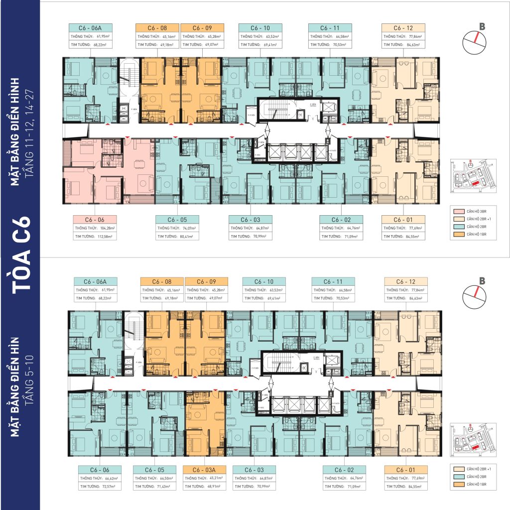 mặt bằng tòa c6 dự án capital square đà nẵng