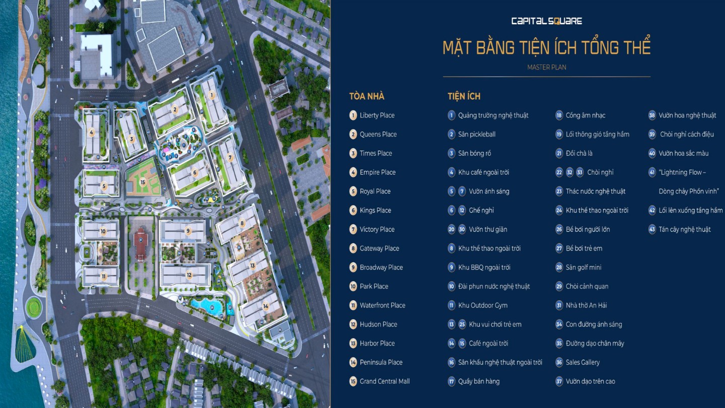 Mặt bằng tiện ích dự án Capital Square Đà Nẵng