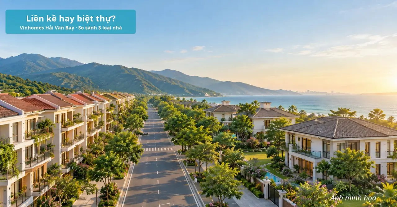 So sánh nhà liền kề và biệt thự Vinhomes Hải Vân Bay – ảnh minh họa