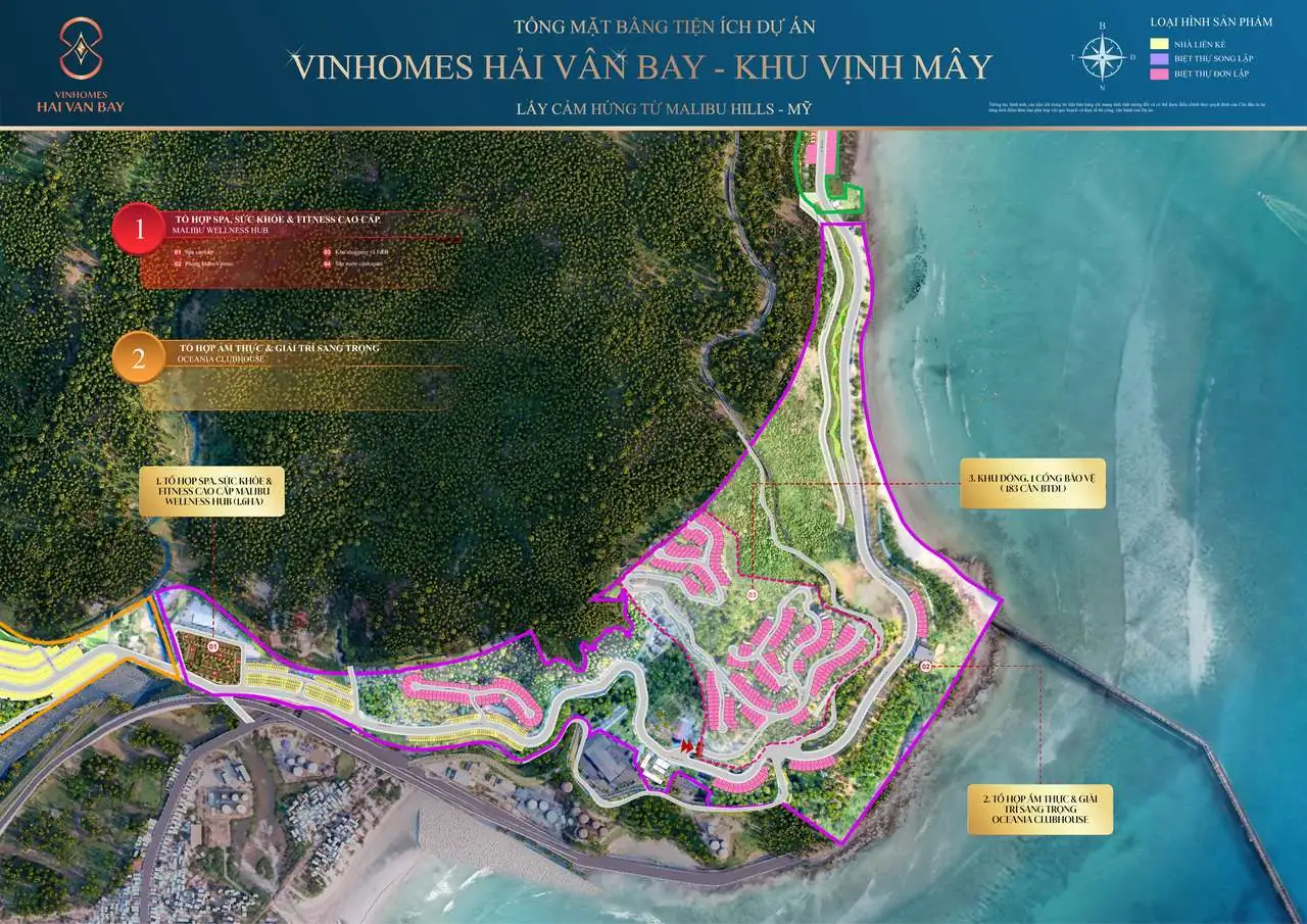Mặt bằng phân khu Vịnh Mây Vinhomes Hải Vân Bay