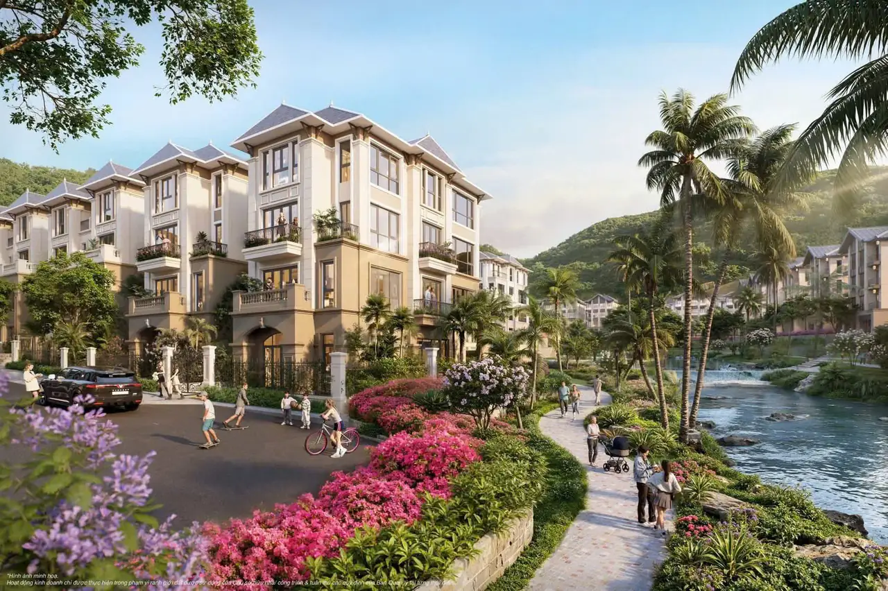 Phối cảnh biệt thự ven suối Vinhomes Hải Vân Bay (Làng Vân)