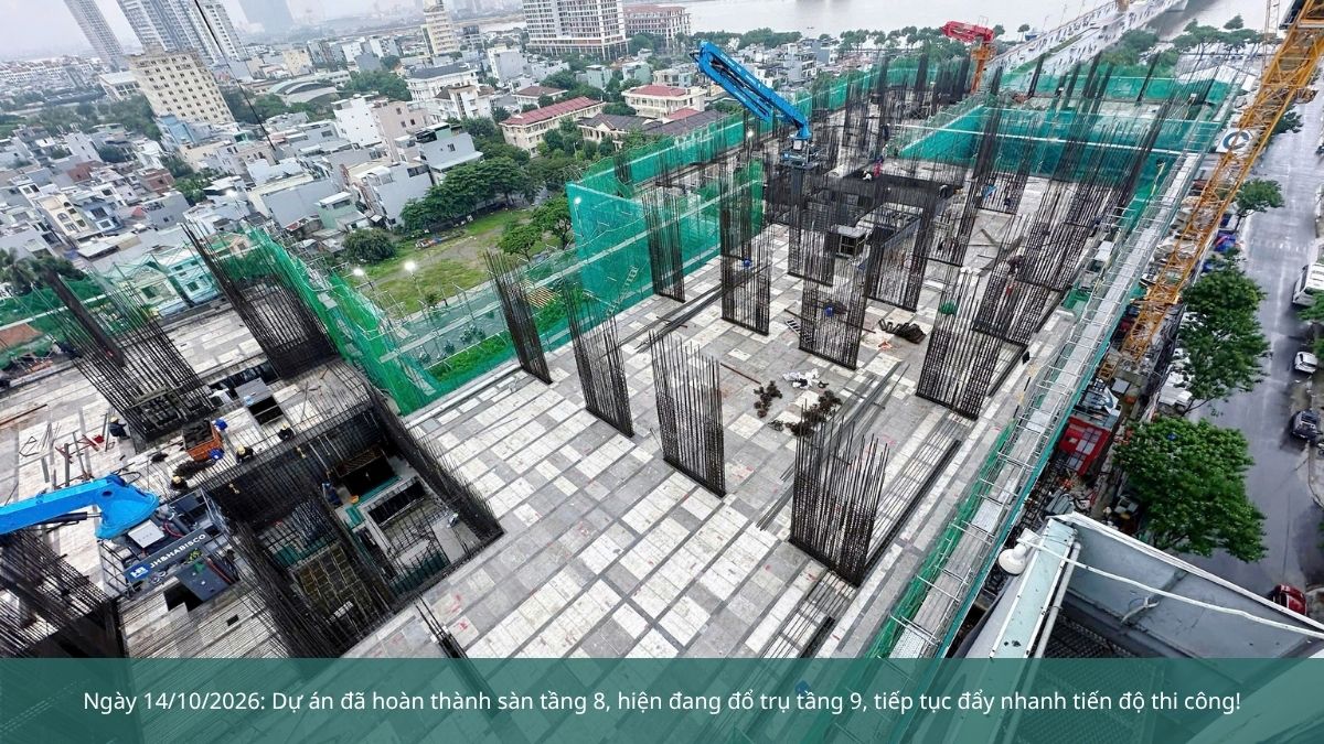 Tiến độ thi công dự án The Legend Đà Nẵng tháng 10/2026